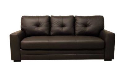 Carmela Large Leather Storage Sofa - Chocolate